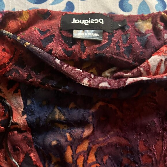 NWOT Desigual Semi Sheer Bodysuit - Picture 8 of 9